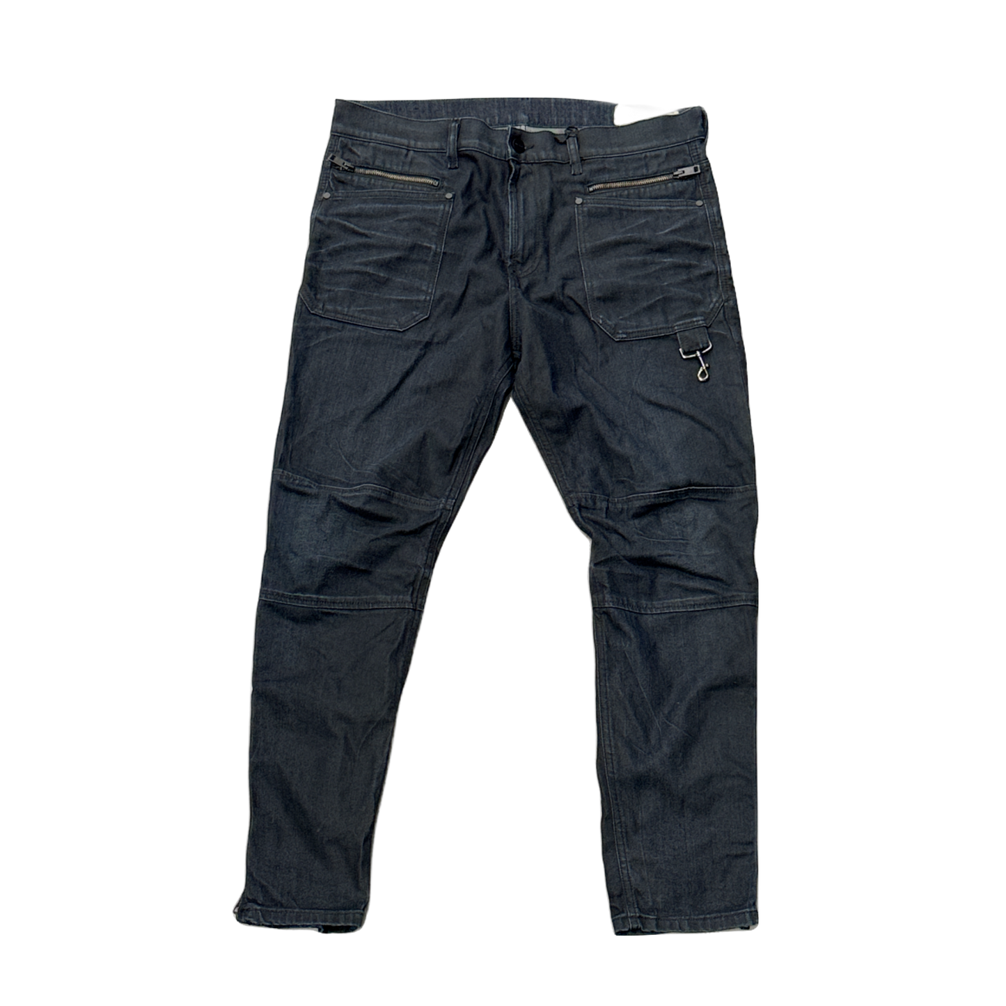 DIESEL DENIM DARK BLUE WASH WITH ZIPPERS