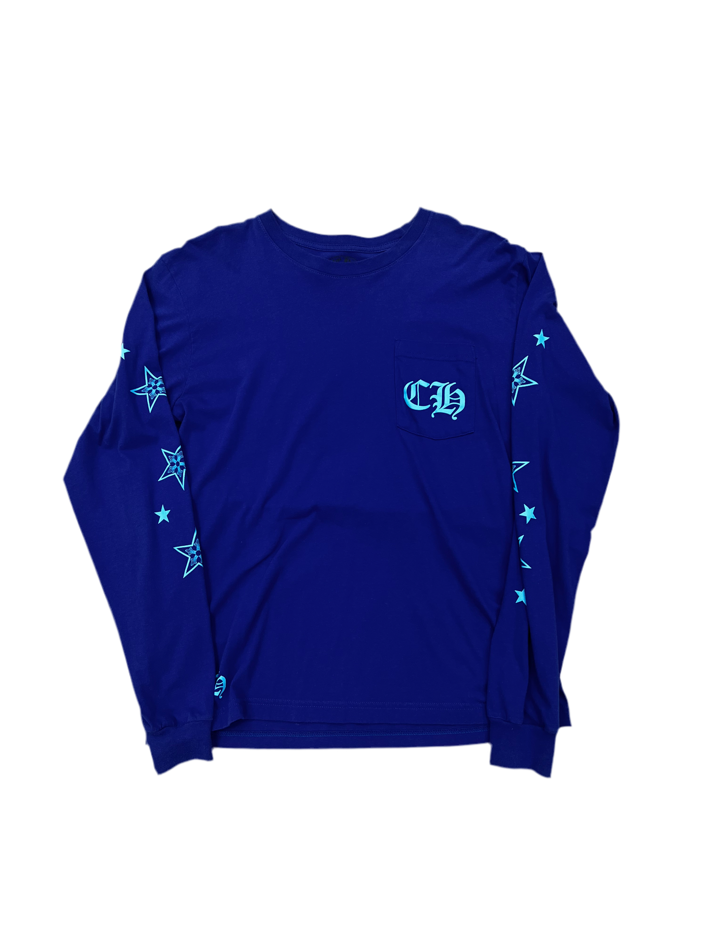 Chrome Hearts Blue Stars Long Sleeve