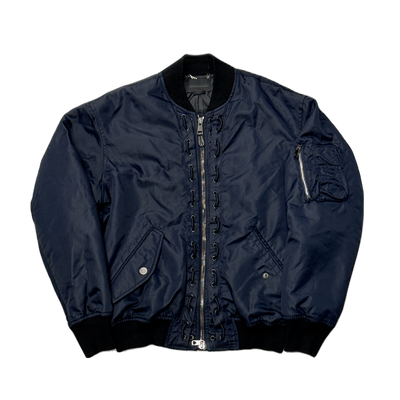 DIESEL BLACK GOLD NAVY BLUE BOMBER JACKET