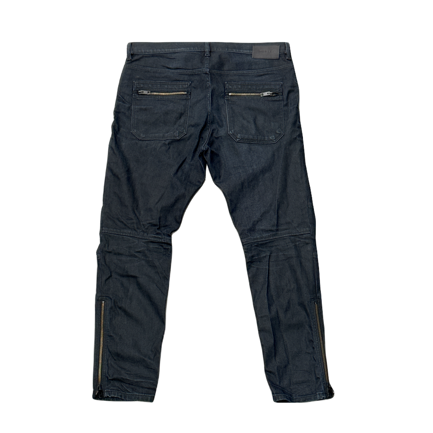 DIESEL DENIM DARK BLUE WASH WITH ZIPPERS