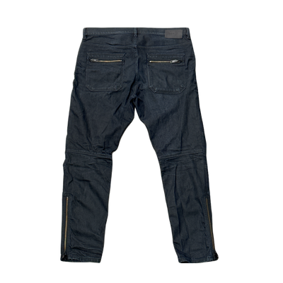 DIESEL DENIM DARK BLUE WASH WITH ZIPPERS