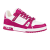 Louis Vuitton Trainer Sneakers- White Fuchsia