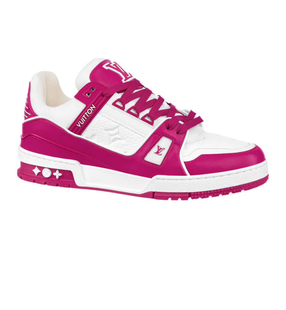 Louis Vuitton Trainer Sneakers- White Fuchsia