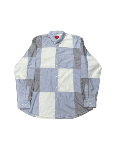 SUPREME Patchwork Oxford Shirt - Blue