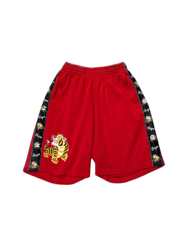 BAPE Tiger Jersey Wide Shorts - Red