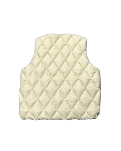 STUSSY Reversible Quilted Vest - Cream