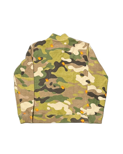 BBC ICECREAM Half Zip Sweatshirt - Camo