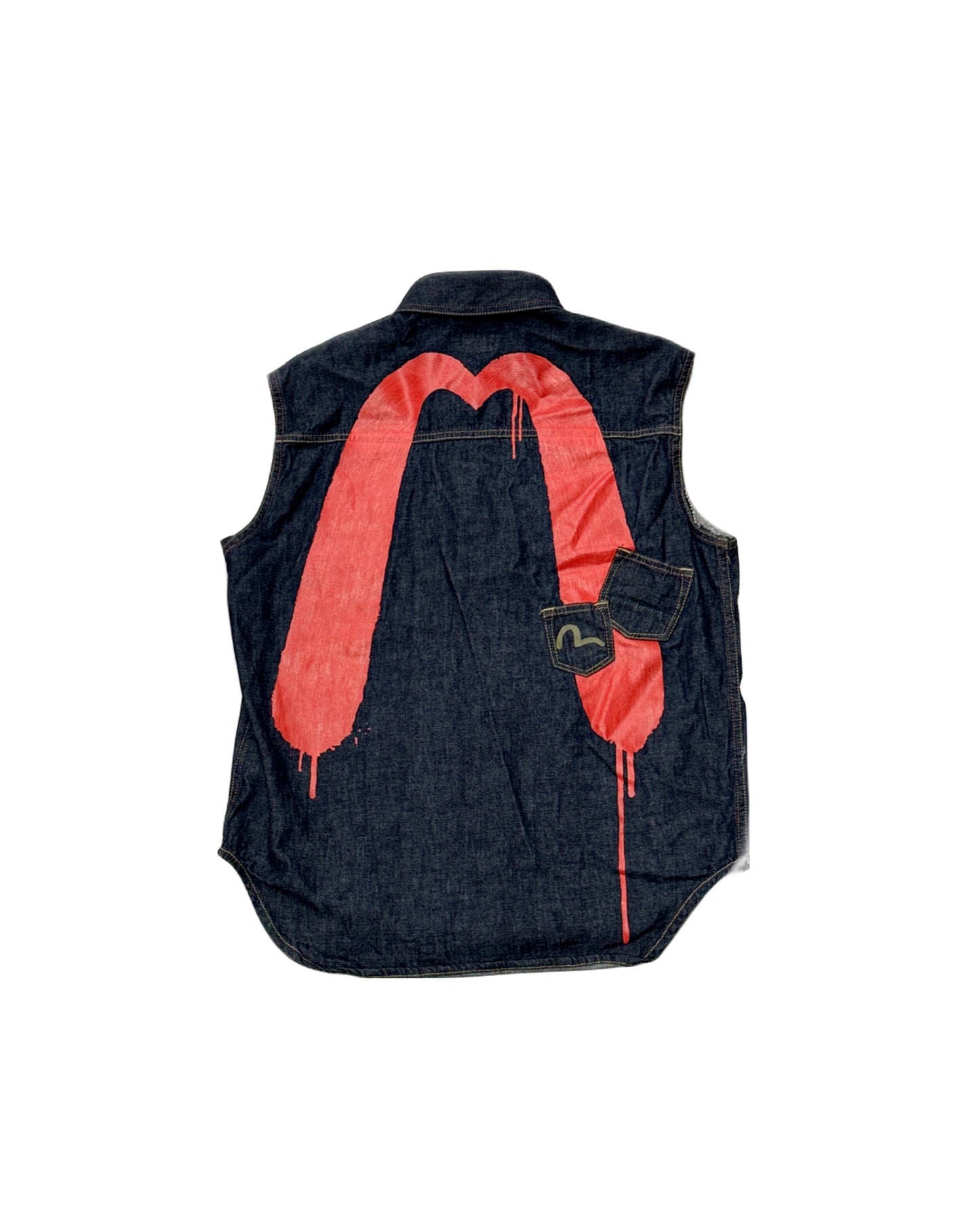 EVISU Sleeveless Denim Shirt