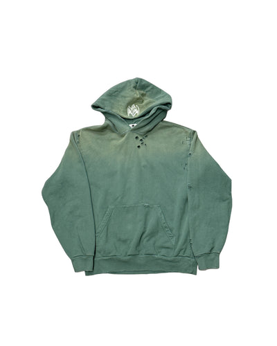 Warren Lotas Hoodie (Forest Green/Cream Wash)