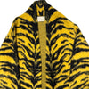 LANEUS Yellow Zebra Wool Coat