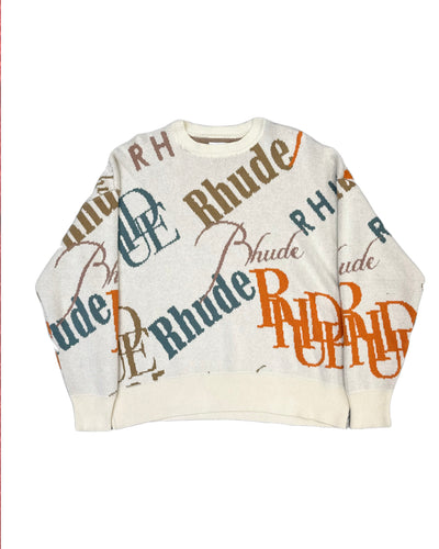 RHUDE Jacquard Logo Knit Crewneck