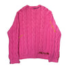 MARNI Pink Stitch-Detail Cable-Knit Cardigan