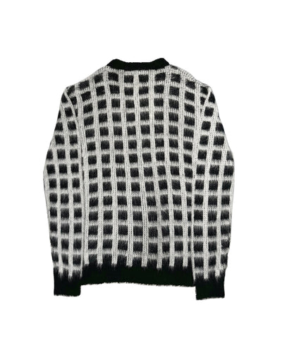 MARNI Black Brushed Check Fuzzy Wuzzy Cardigan