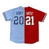 SUPREME Dont Hate Baseball Jersey - Red/Blue