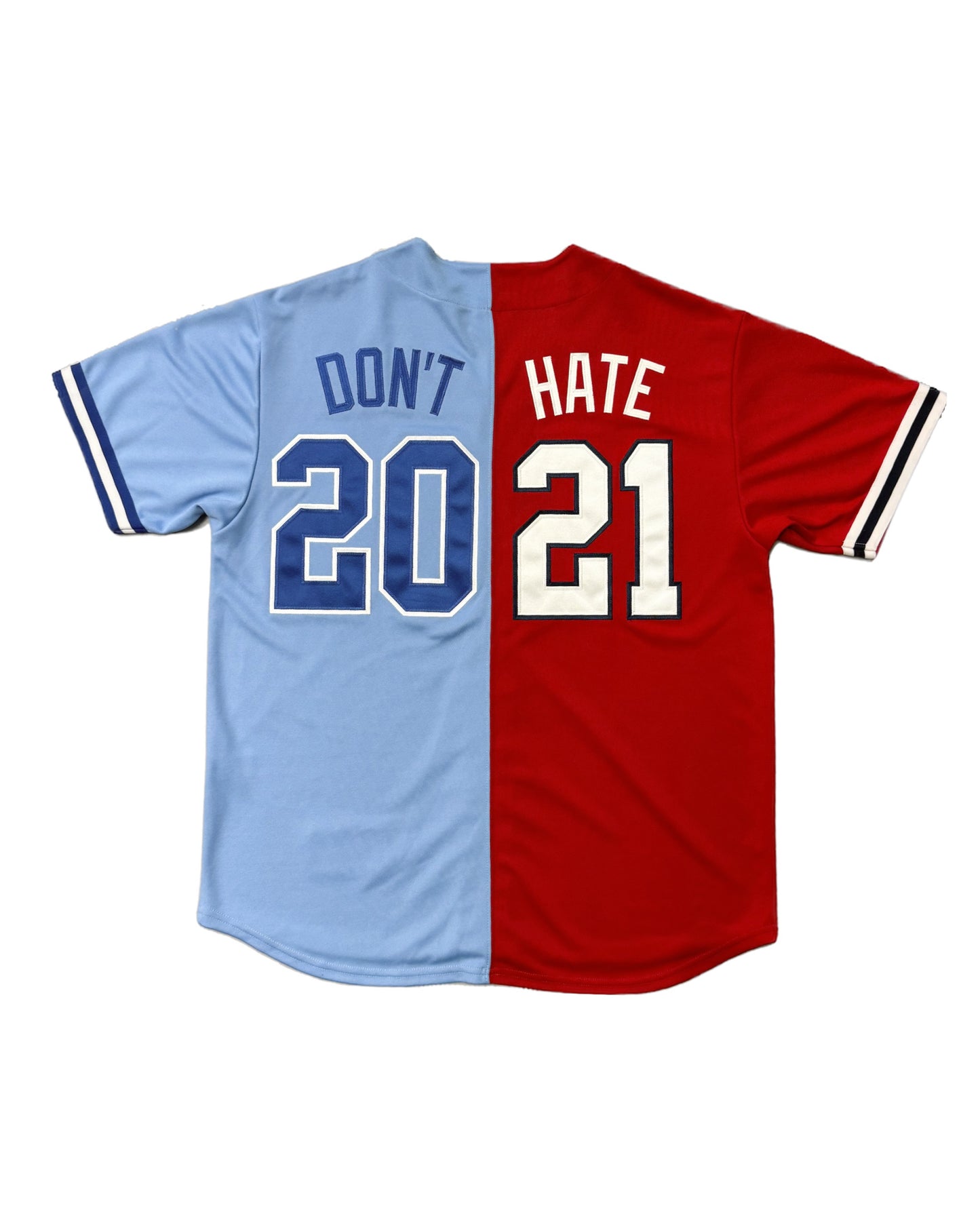 SUPREME Dont Hate Baseball Jersey - Red/Blue