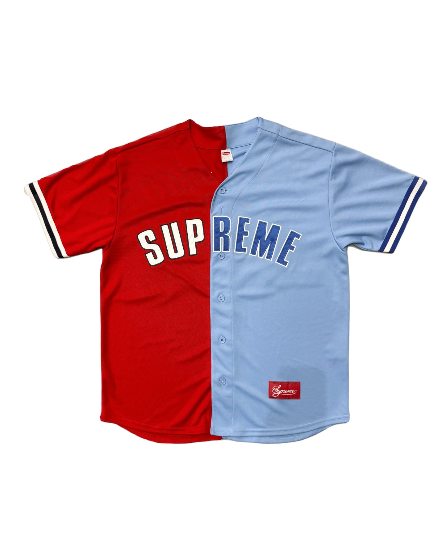 SUPREME Dont Hate Baseball Jersey - Red/Blue