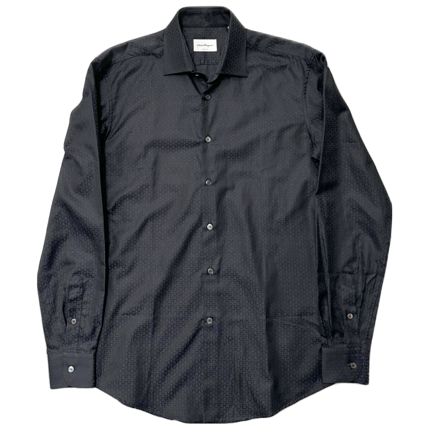 FERRAGAMO Black Button Up Shirt